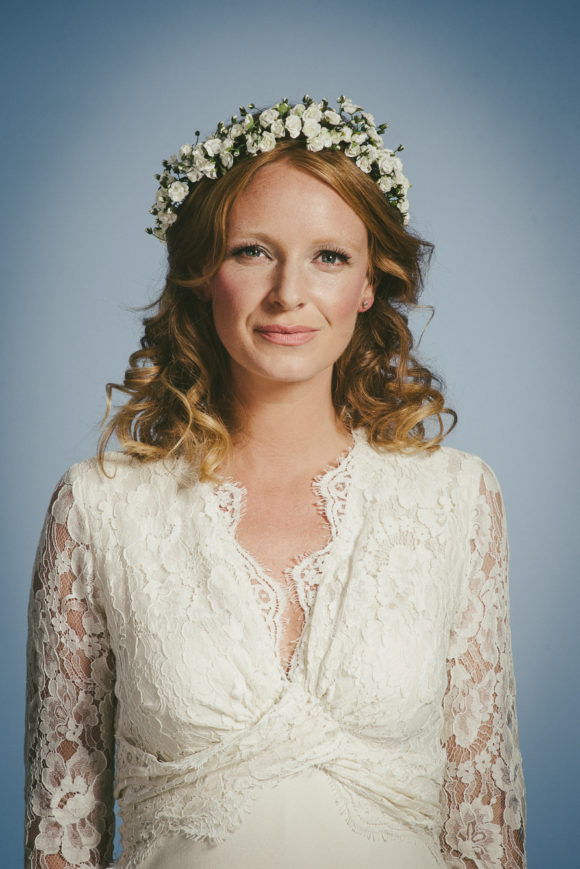 Floral bridal head wreath