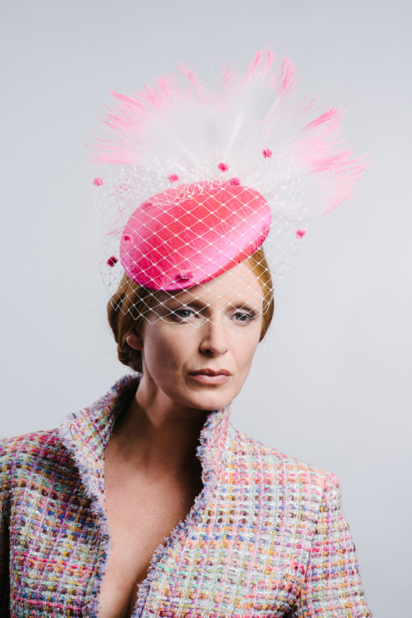 pink, veil, spotted, poof